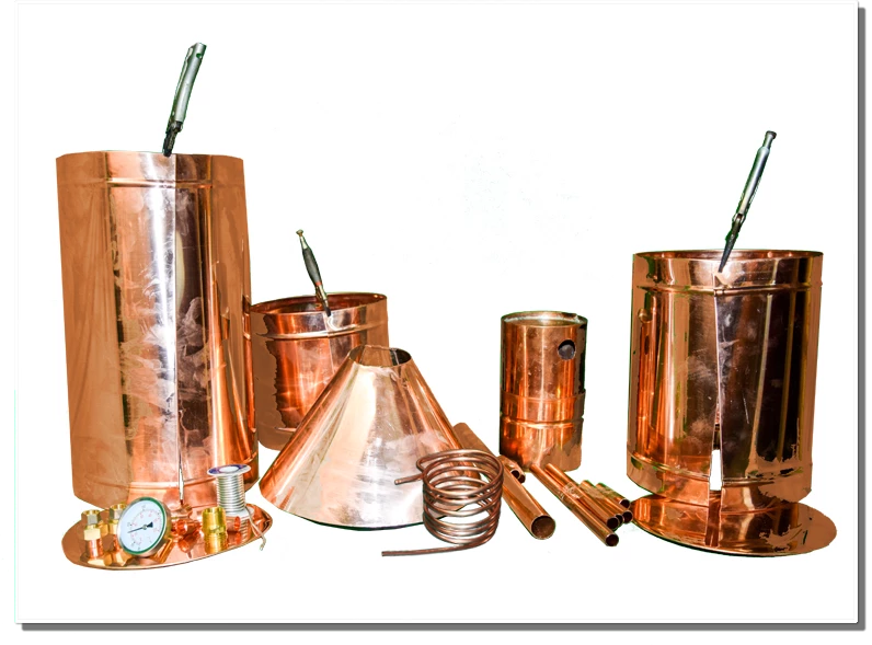 Flash Sale - 60 Gallon Copper Distiller Kit "YOU SOLDER" Top End Model with Quick Clamp Cap and Thumper Port EZ Kit