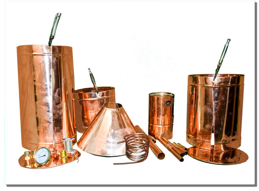 Flash Sale - 60 Gallon Copper Distiller Kit "YOU SOLDER" Top End Model with Quick Clamp Cap and Thumper Port  EZ Kit