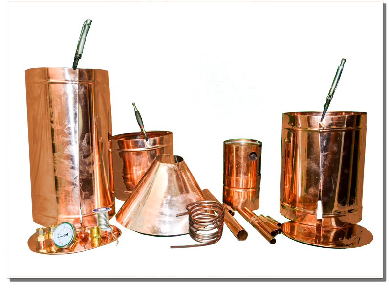 DIY - You Solder Kit - Top End with Quick Clamp Cap and 4 inch Thumper Port Copper Distillers Kit